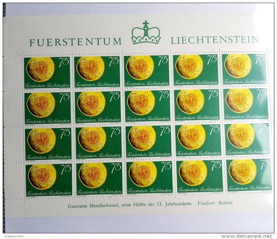 LIECHTENSTEIN LOT 16 KLEINBÖGEN Feuillet Bloc 1971 ** MNH SUPER ETAT