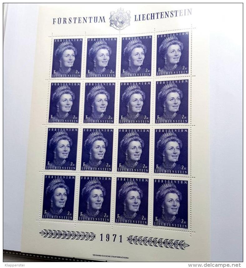 LIECHTENSTEIN LOT 16 KLEINBÖGEN Feuillet Bloc 1971 ** MNH SUPER ETAT