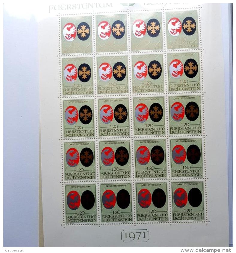 LIECHTENSTEIN LOT 16 KLEINBÖGEN Feuillet Bloc 1971 ** MNH SUPER ETAT