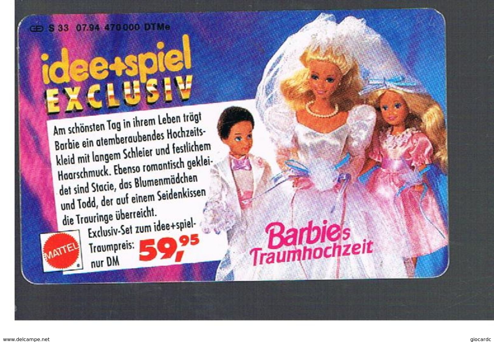 GERMANIA (GERMANY) -  1994 -  BARBIE   - USED - RIF.  91 - Jeux