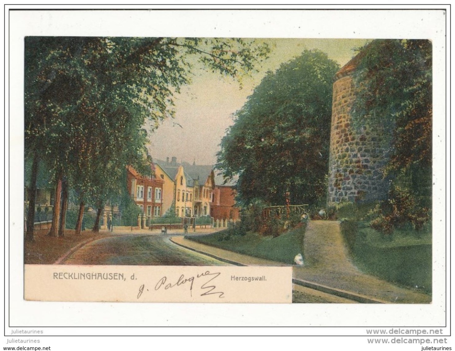 RECKLINGHAUSEN HERZOGSWALL CPA 1903 BON ETAT - Recklinghausen