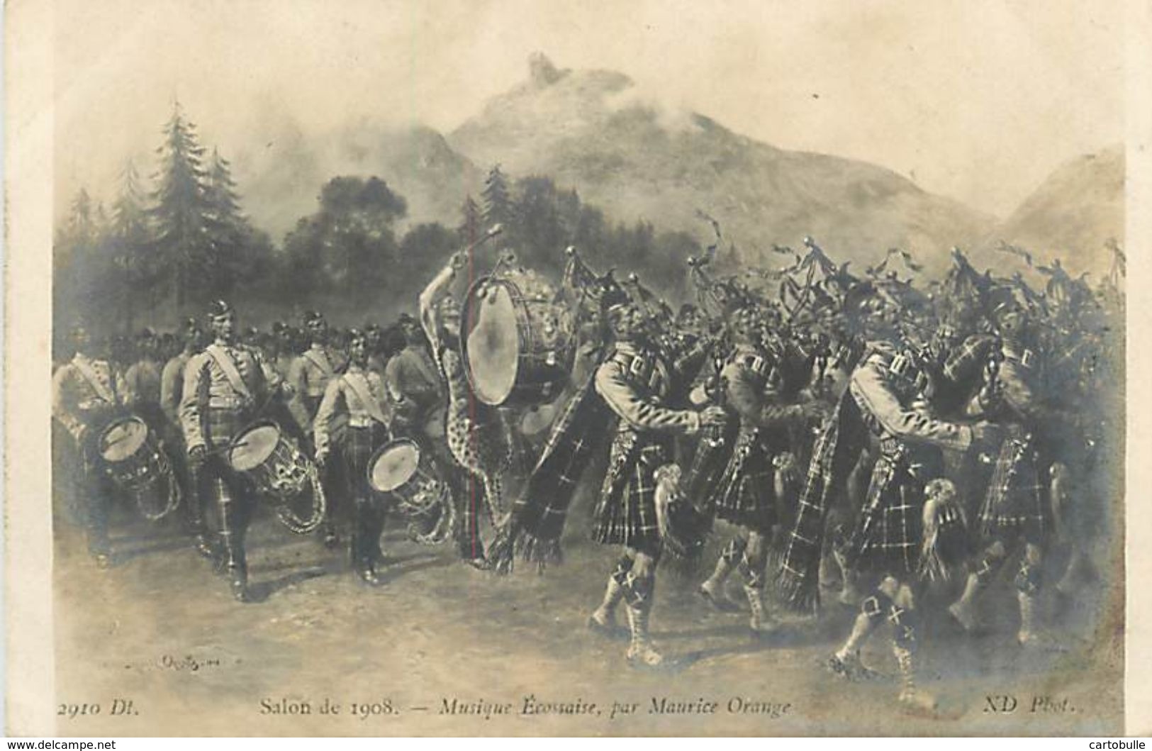 A 18 - 217 - MUSIQUE ECOSSAISE  PAR MAURICE ORANGE - SALON DE 1908 - MILITAIRE - MILITARIA - ND ED. - Autres & Non Classés