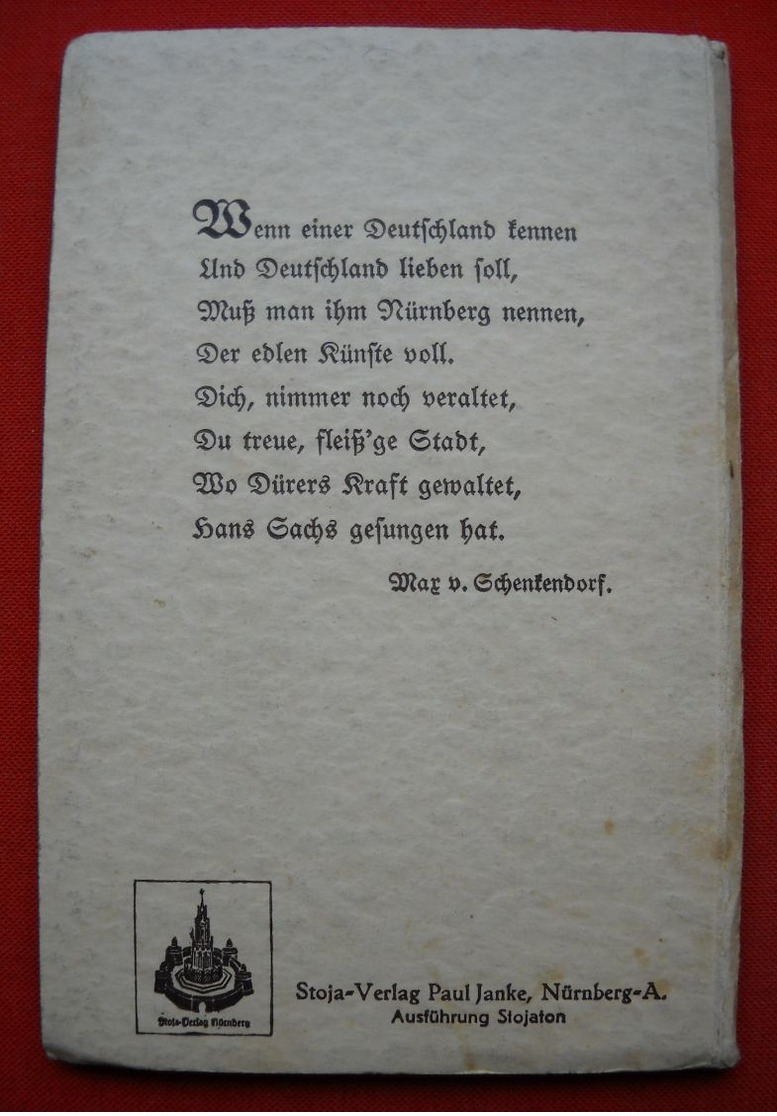 10x Postkarten "Nürnberg Reichsparteitag", komplettes Propaganda-Leporello, ungebraucht Top