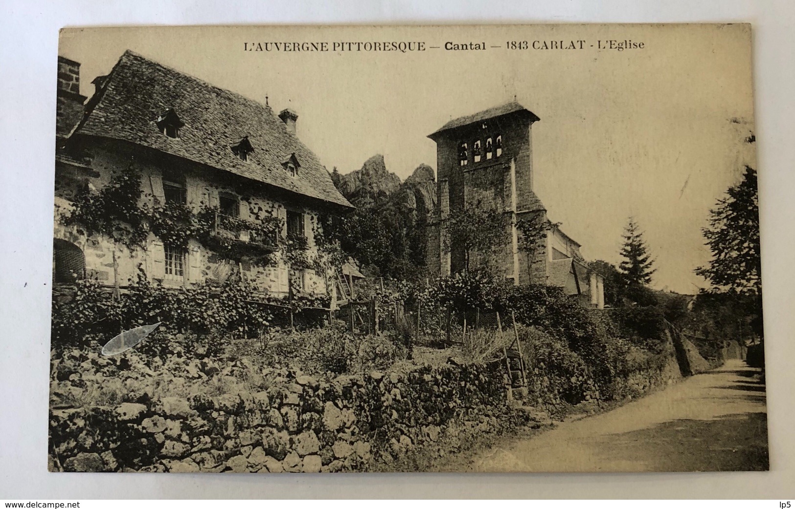 L’ Auvergne Pittoresque. Cantal. Carlat. L’ Église. 1843 Malrou Aurillac - Carlat