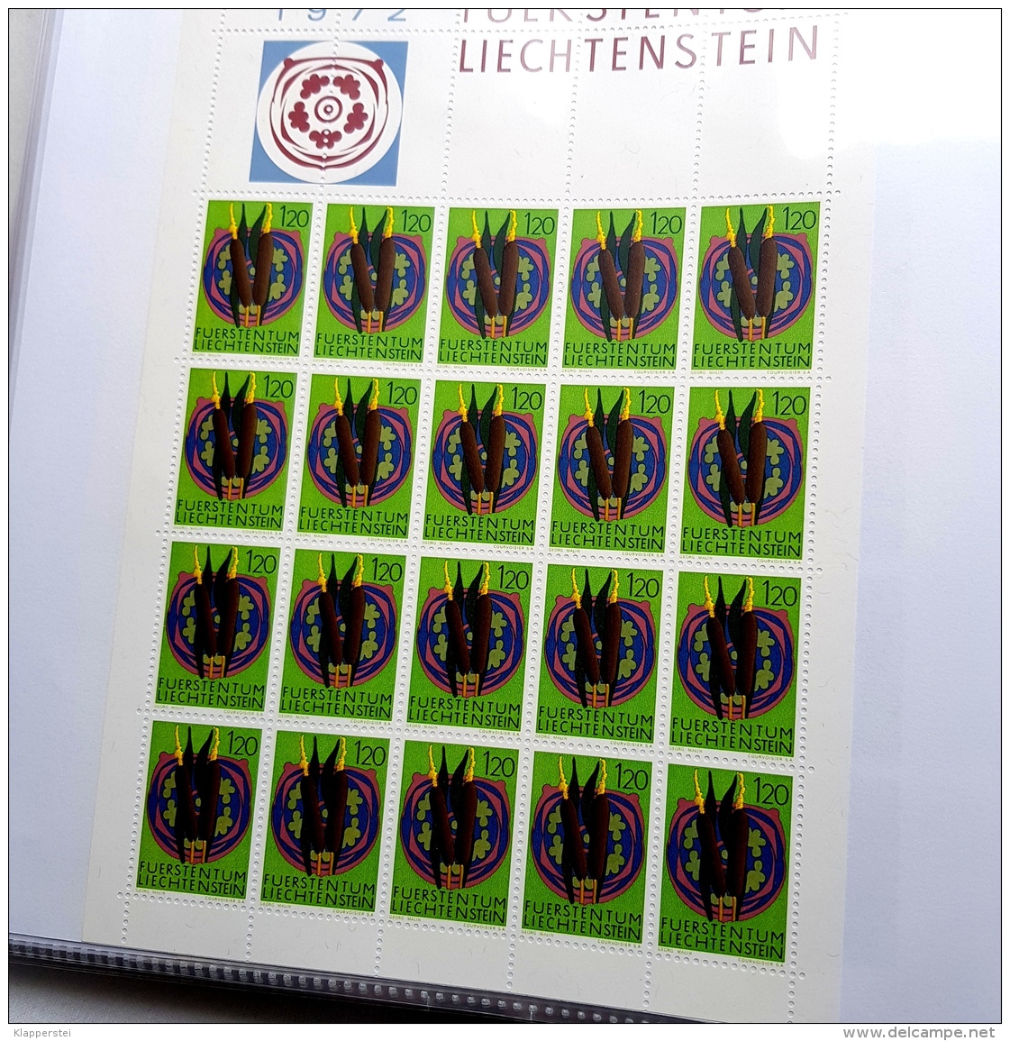 LIECHTENSTEIN LOT 11 KLEINBÖGEN Feuillet Bloc 1972 ** MNH SUPER ETAT - Bloques & Hojas