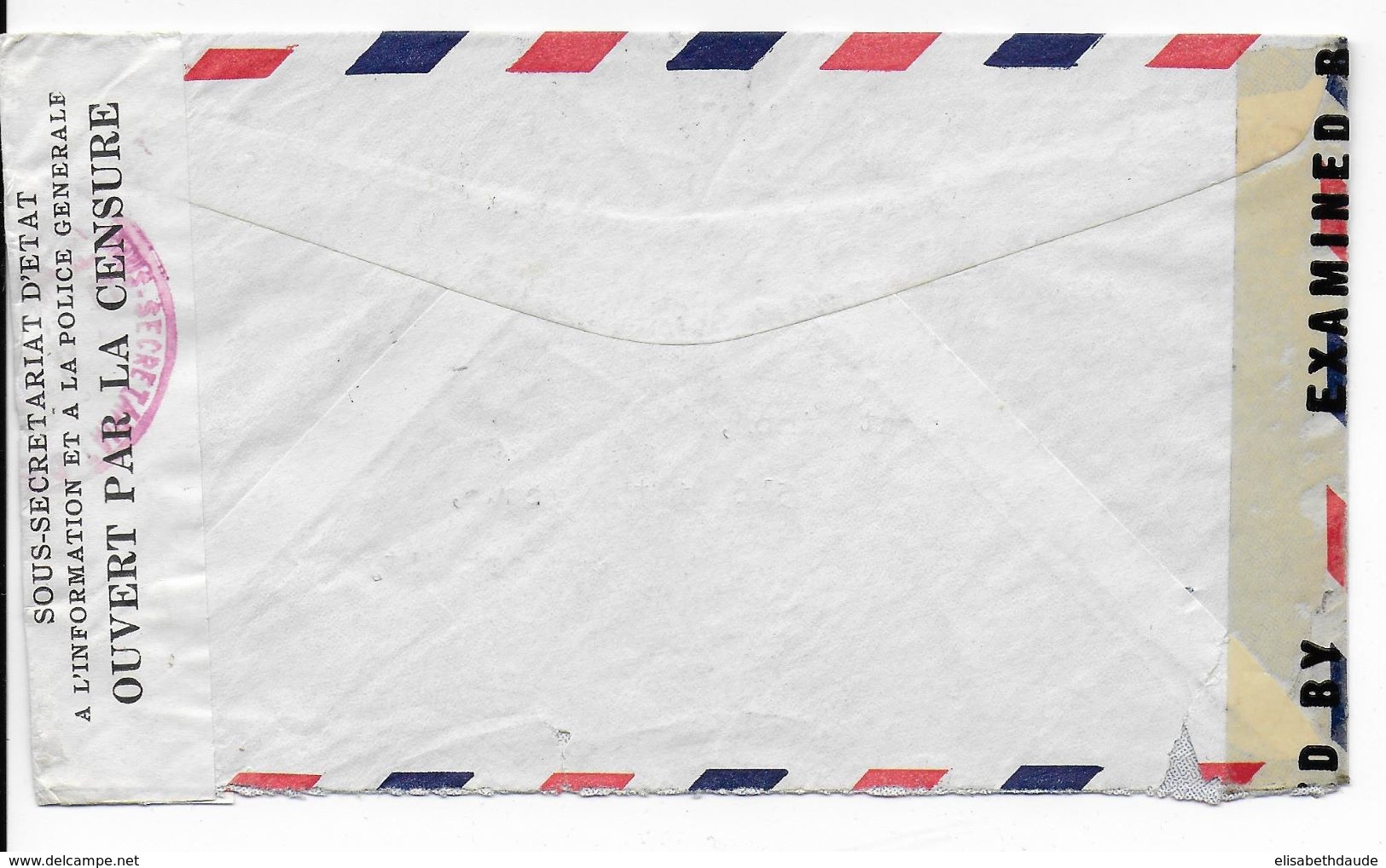 HAITI - 1945 - ENVELOPPE Avec 2 CENSURES De PORT AU PRINCE => NEW YORK (USA) - POLICE HAÏTIENNE - Haïti