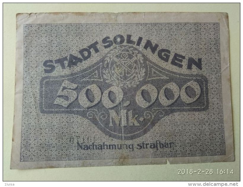 GERMANIA Solingen 500000 Mark 1923 - [11] Local Banknote Issues