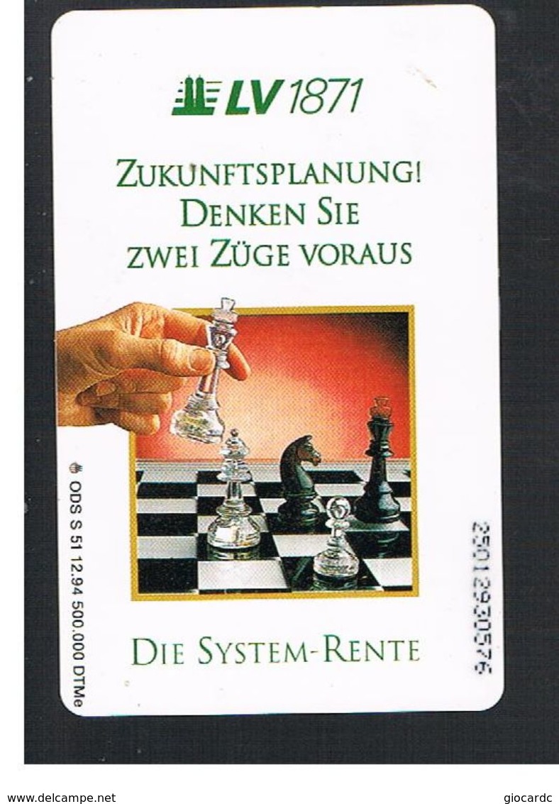 GERMANIA (GERMANY) -  1994 -  LV1871 CHESS  - USED - RIF.   99 - Jeux