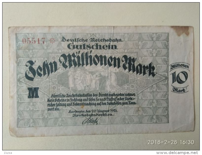 Karlsruhe 10 Milioni Mark 1923 - [11] Emissioni Locali