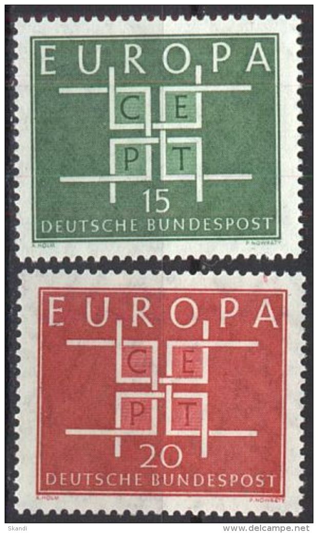 DEUTSCHLAND 1963 Mi-Nr. 406/07 ** MNH - CEPT - 1963