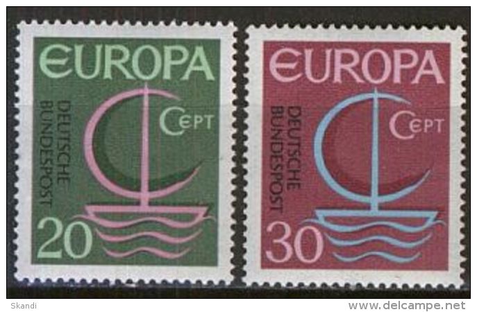 DEUTSCHLAND 1966 Mi-Nr. 519/20 ** MNH - CEPT - 1966