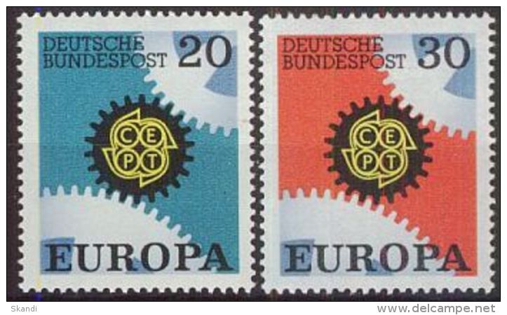 DEUTSCHLAND 1967 Mi-Nr. 533/34 ** MNH - CEPT - 1967