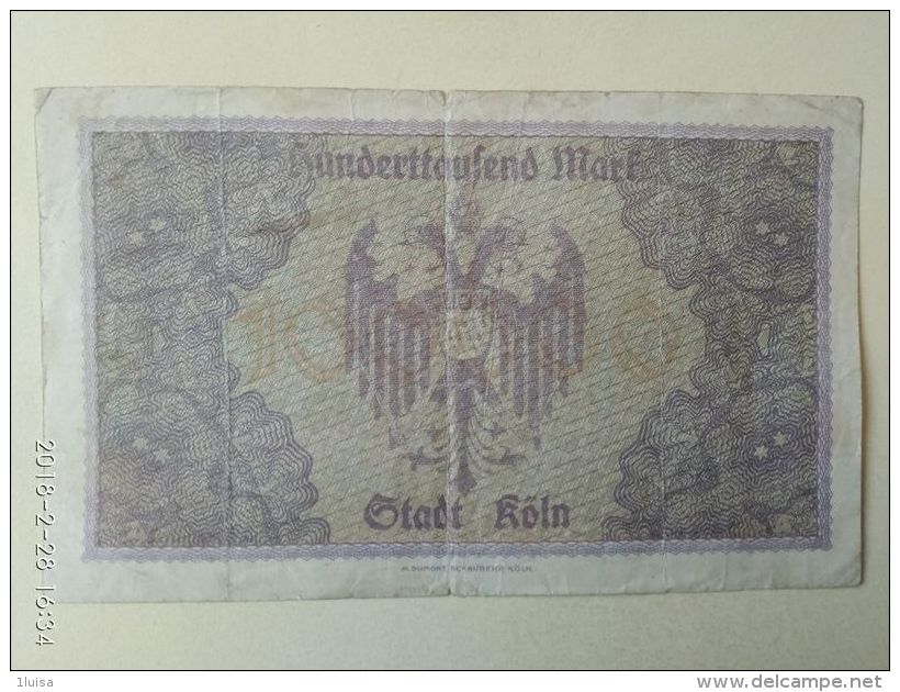 GERMANIA Koln 100000 Mark 1923 - [11] Emissioni Locali