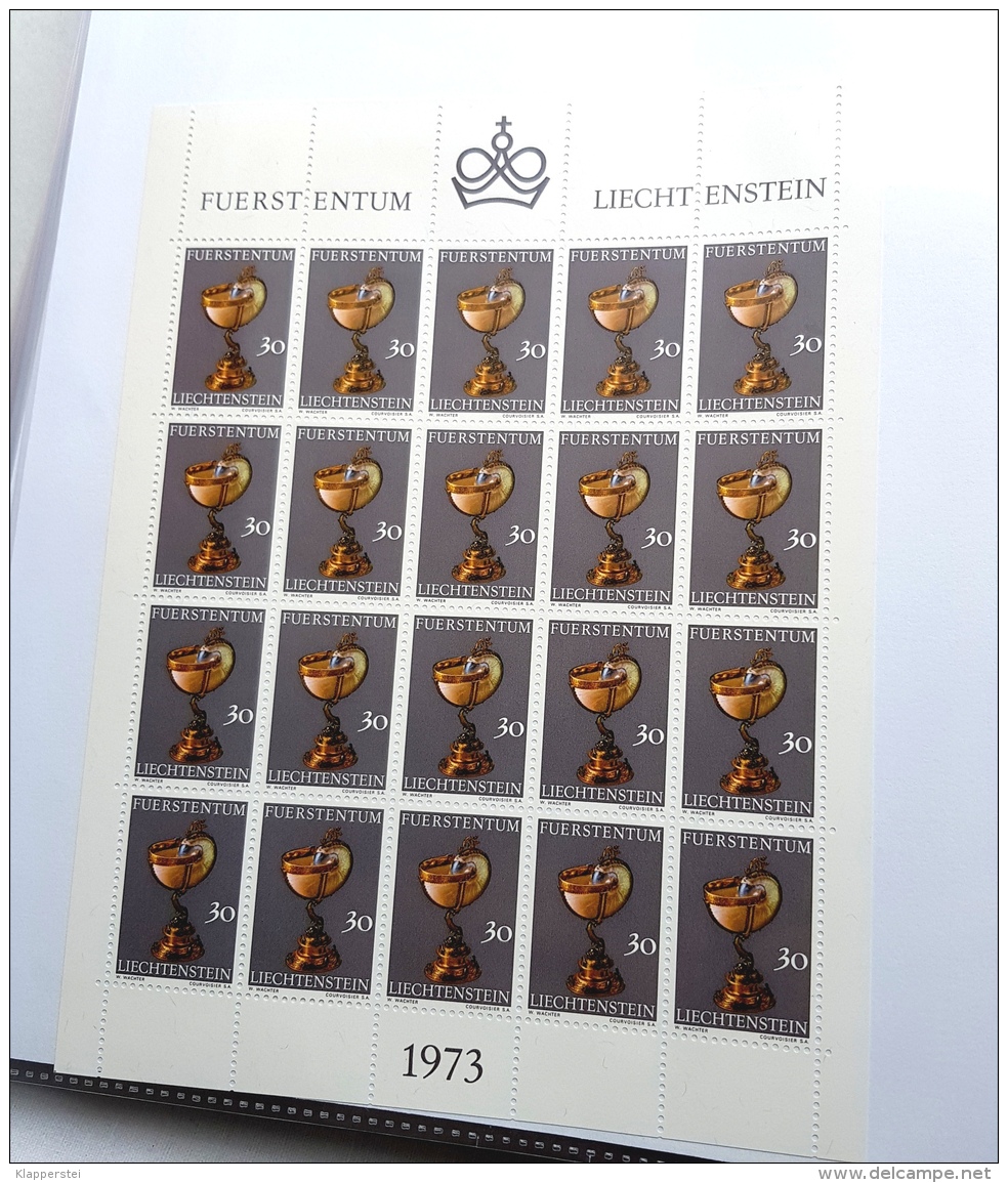 LIECHTENSTEIN KLEINBÖGEN 1973 MI-NR. 587/89 ** MNH - Blocchi & Fogli