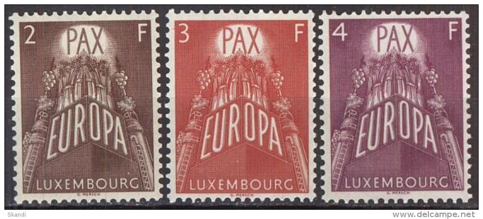 LUXEMBURG 1957 Mi-Nr. 572/74 ** MNH - CEPT - 1957