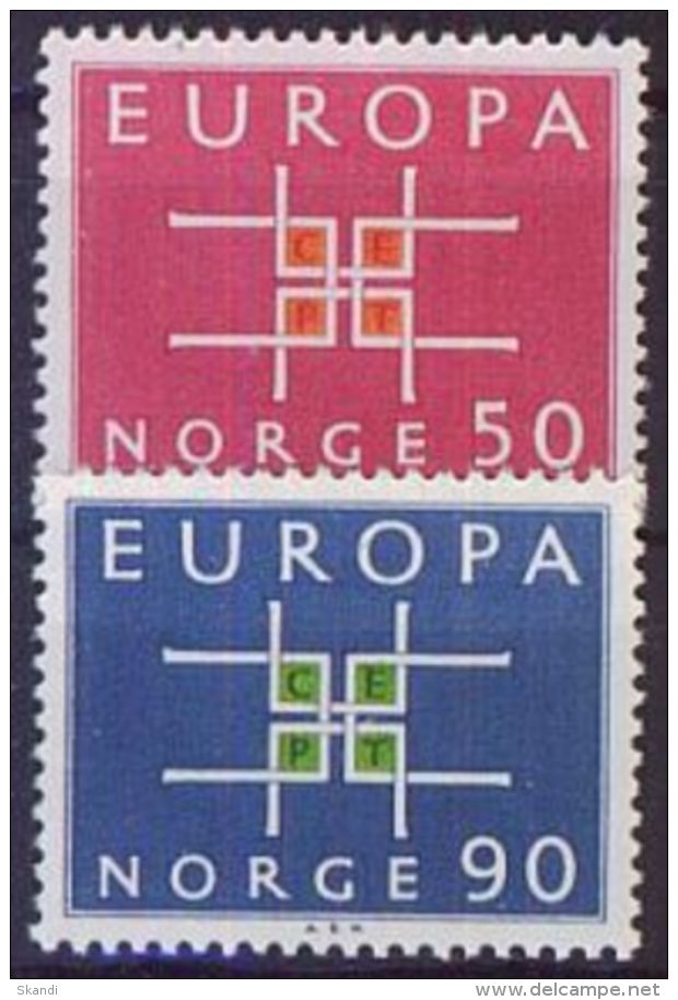 NORWEGEN 1963 Mi-Nr. 498/99 ** MNH - CEPT - 1963