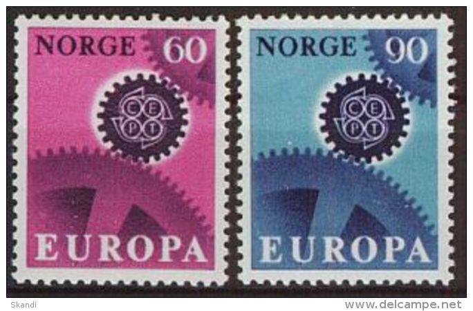 NORWEGEN 1967 Mi-Nr. 555/56 ** MNH - CEPT - Unused Stamps