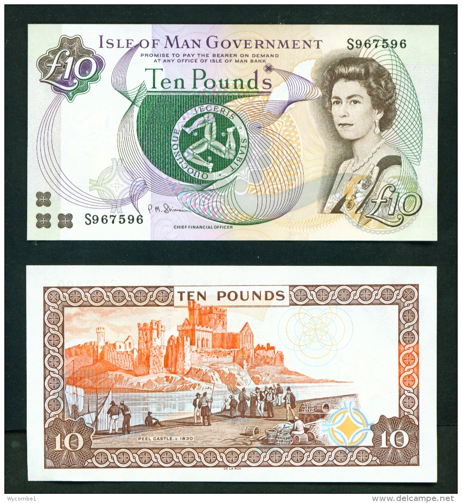 ISLE OF MAN  -  2007  £10  Signature  Shimmin  UNC Banknote - 10 Pounds