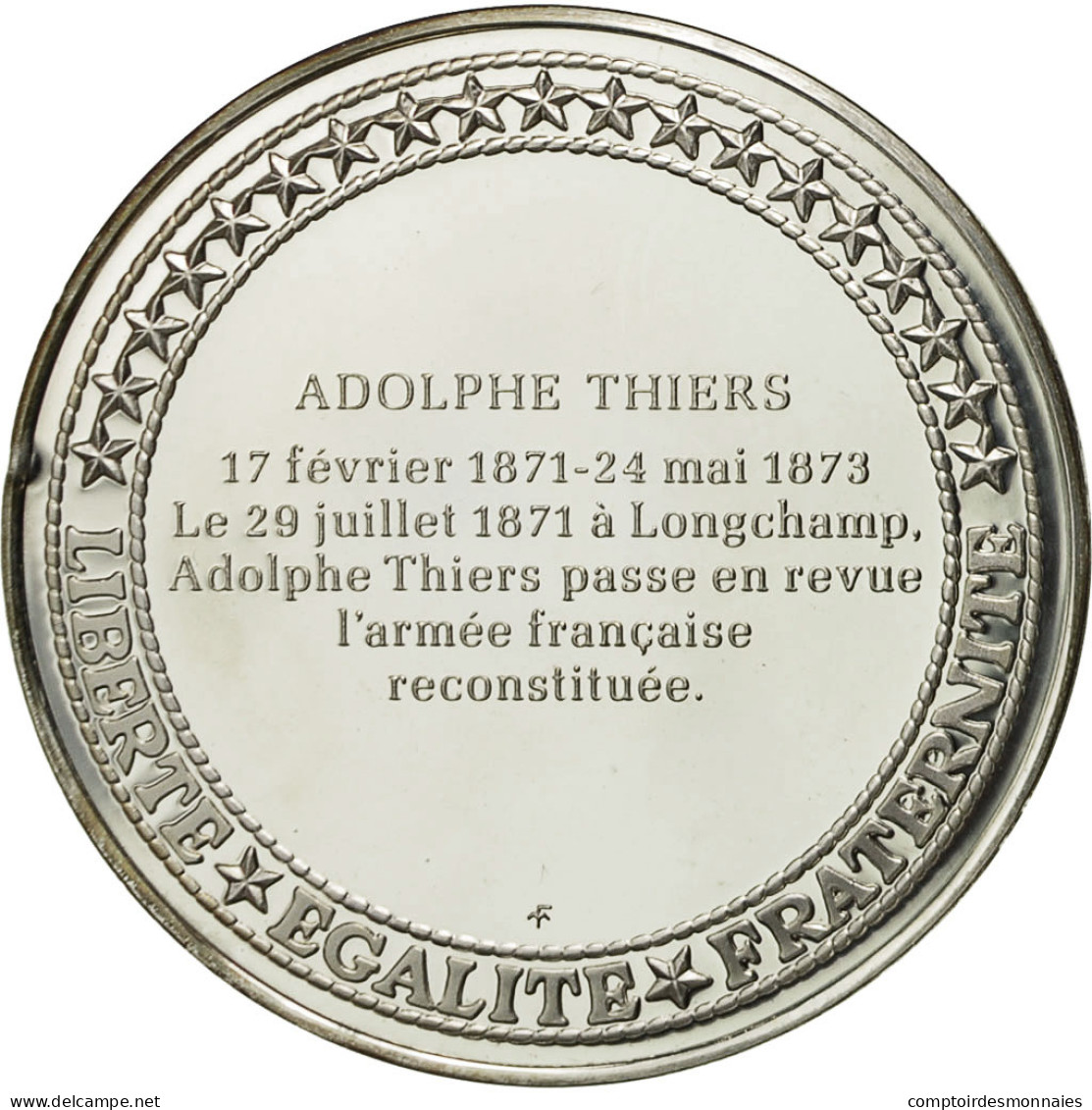 France, Médaille, Les Présidents De La République, Adolphe Thiers, SPL+ - Autres & Non Classés