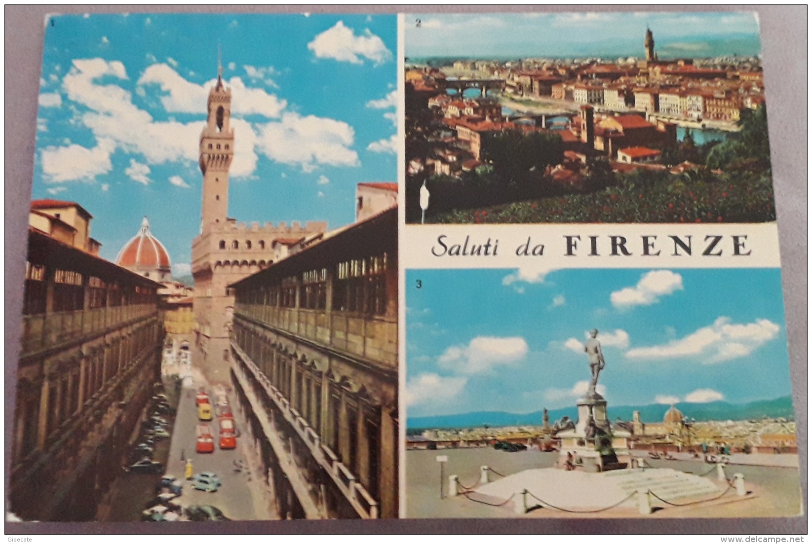 Saluti Da Firenze  - Gli Uffizi - Piazzale Michelangelo - 27 - Viaggiata 1973 - (2297) - Firenze