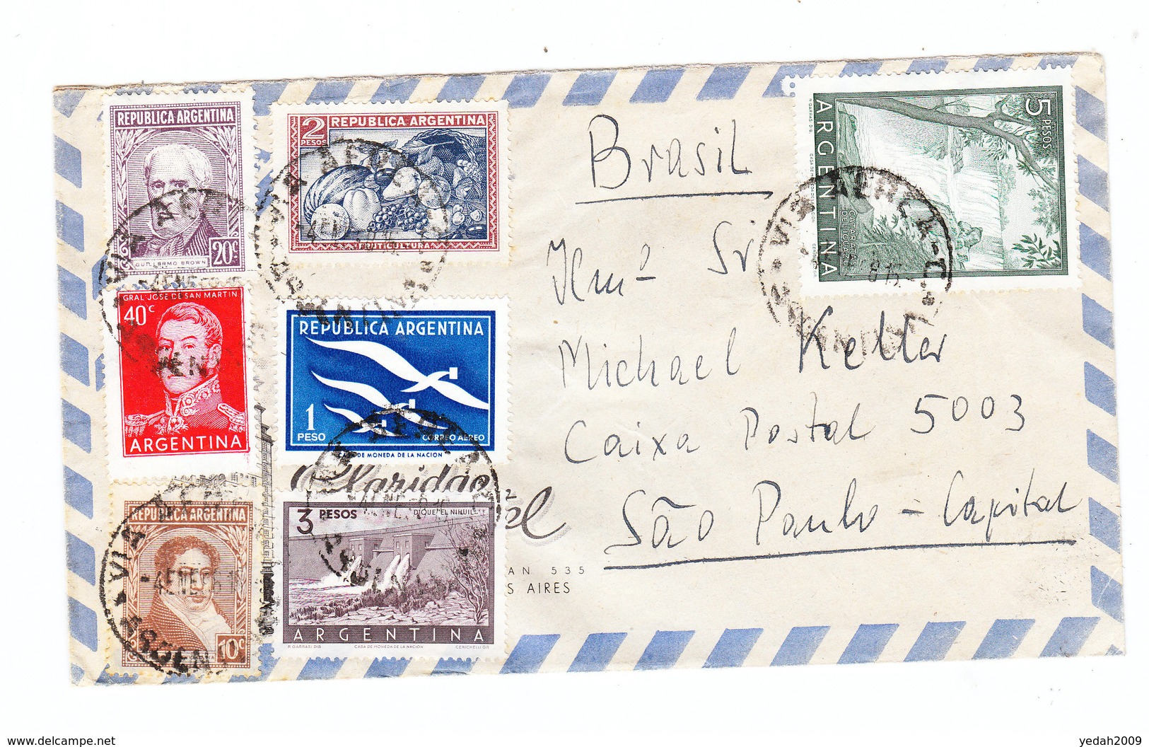 Argentina AIRMAIL COVER TO Brazil - Poste Aérienne