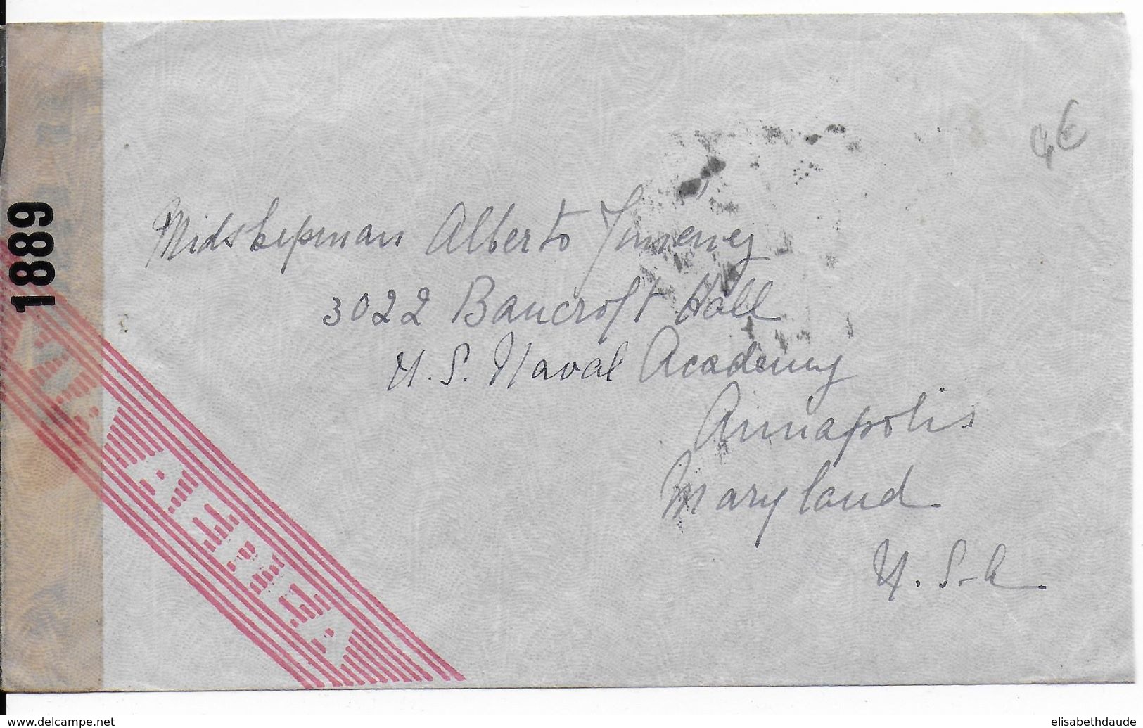 PEROU - 1943 - ENVELOPPE AIRMAIL Avec CENSURE US De LIMA => USA - Peru