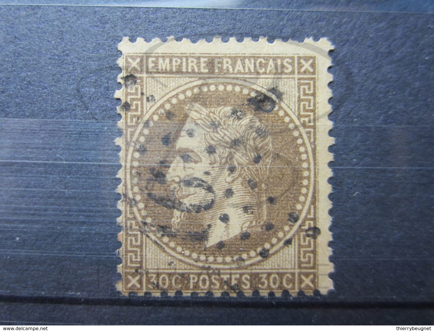 VEND BEAU TIMBRE DE FRANCE N° 30h , FOND LIGNE , ETOILE DE PARIS " 16 " !!! - 1863-1870 Napoléon III Lauré