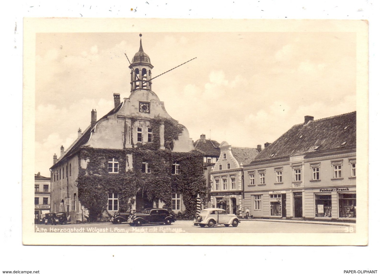 0-2220 WOLGAST, Markt Mit Rathaus, Oldtimer, 1946 - Wolgast