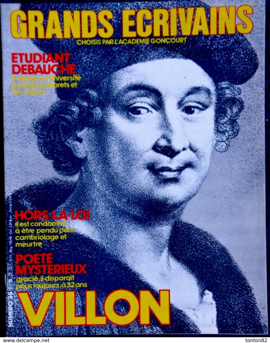 Grands Écrivains - N° 35 - VILLON - Biographie