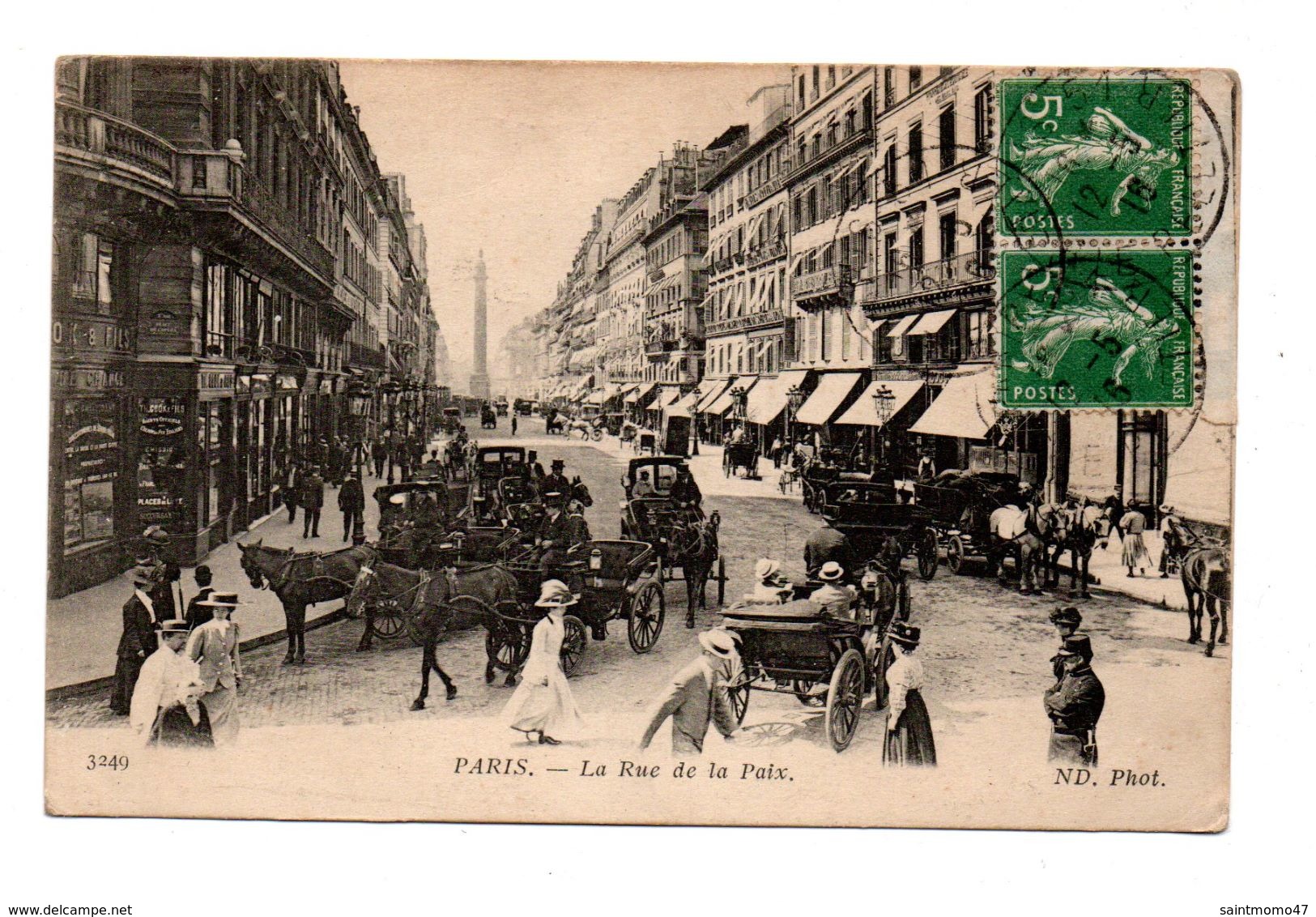 75 - PARIS . LA RUE DE LA PAIX - Réf. N°7900 - - Autres & Non Classés