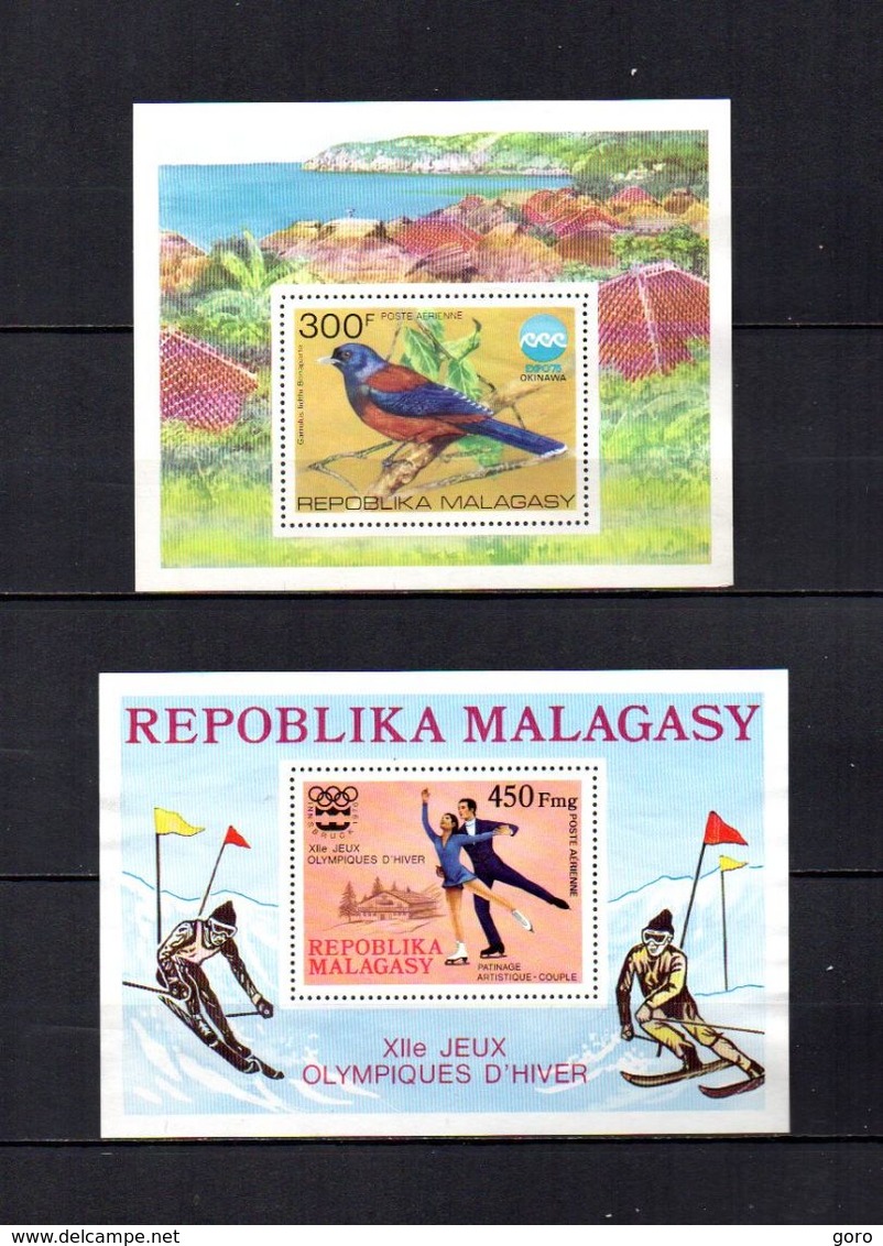 Madagascar   1975  .-  Y&T  Nº   8-9     Blocks - Madagascar (1960-...)