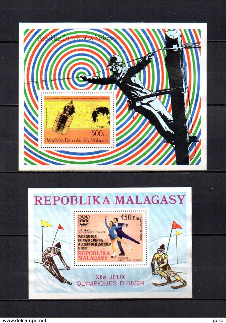 Madagascar   1976  .-  Y&T  Nº   12-14     Blocks - Madagascar (1960-...)