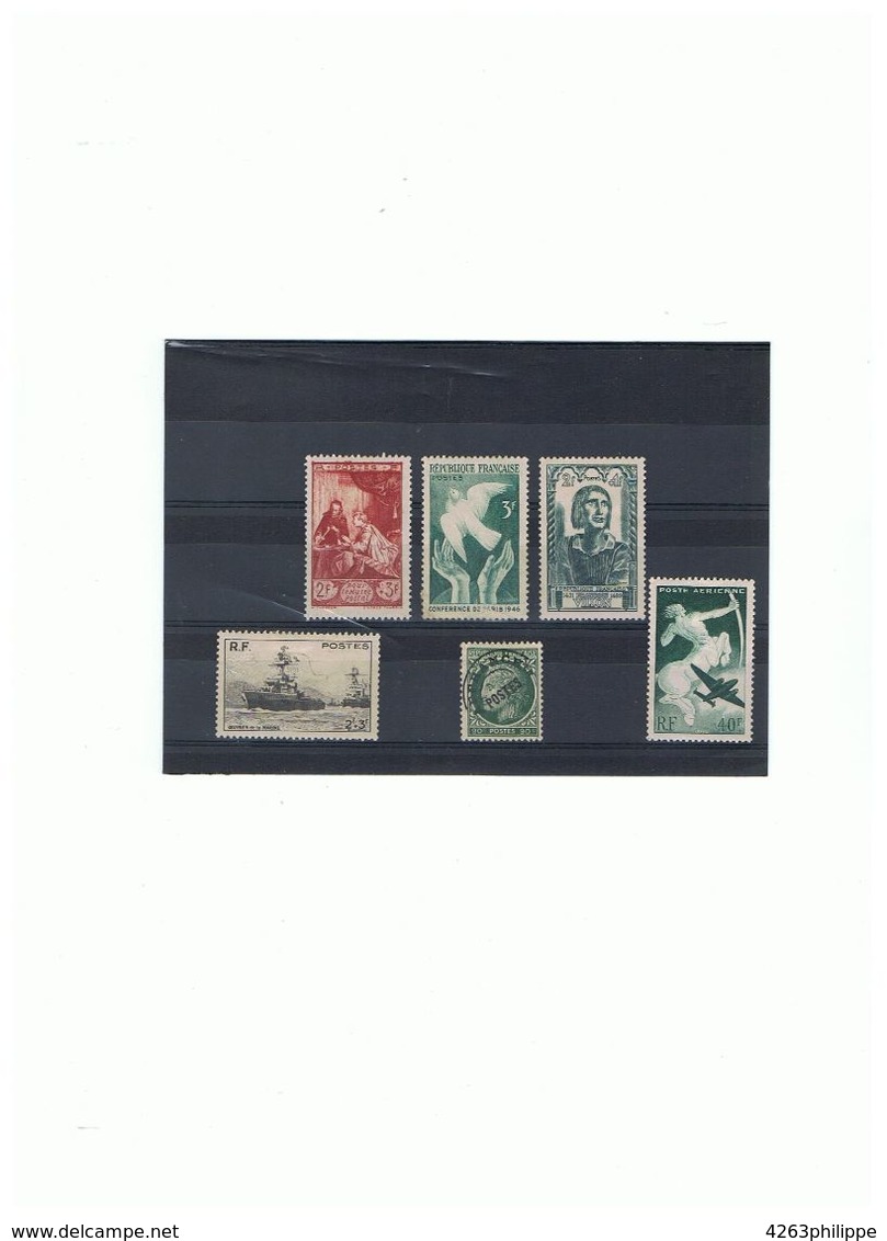 1946 Petit Lot De Timbres Neufs Trace De Charnière - Ungebraucht