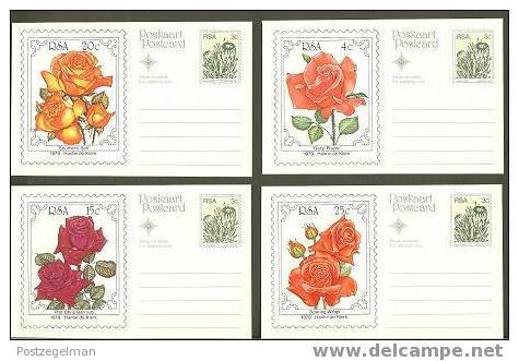 SOUTH AFRICA 1979 5 Postcards Roses F541AB (with Cancellation) - Andere & Zonder Classificatie