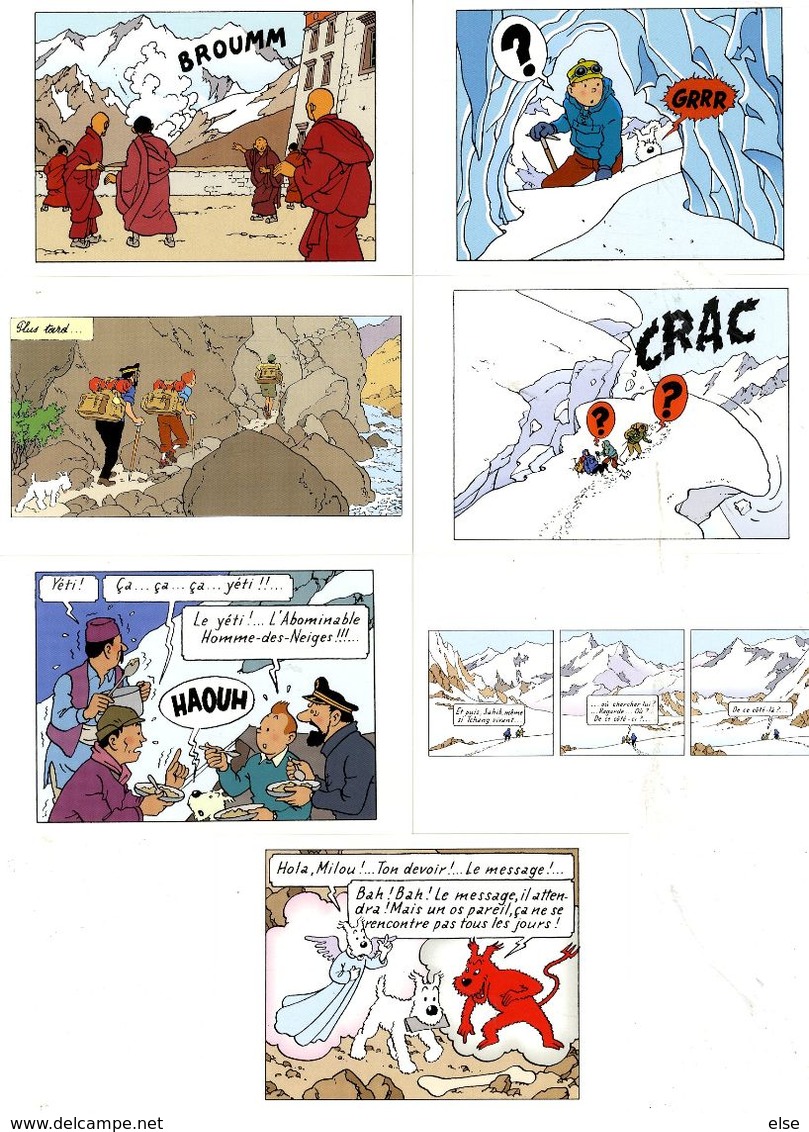 TINTIN  -     TINTIN AU TIBET     SERIE DE 18 CARTES   N° 52 A 69  EDITIONS HERGE  MOULINSART - Hergé