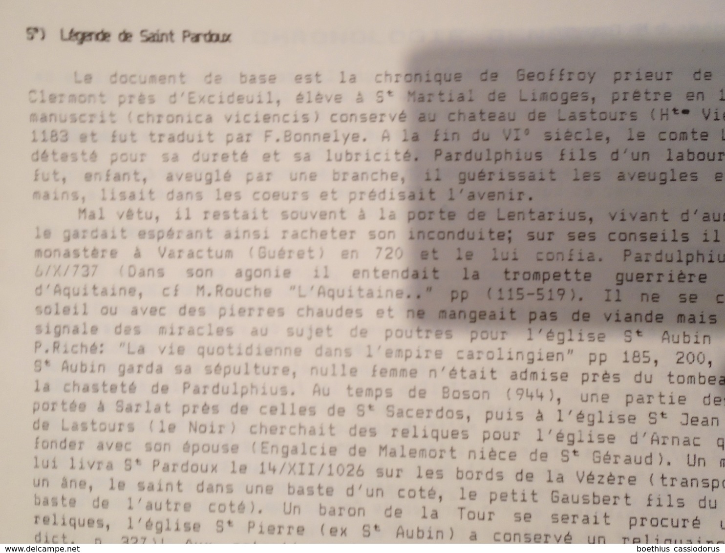 ANNALES DU MONT DORE par MARCEL BOUTEILLER  (travail de recherche effectué autour de 1988/1989)