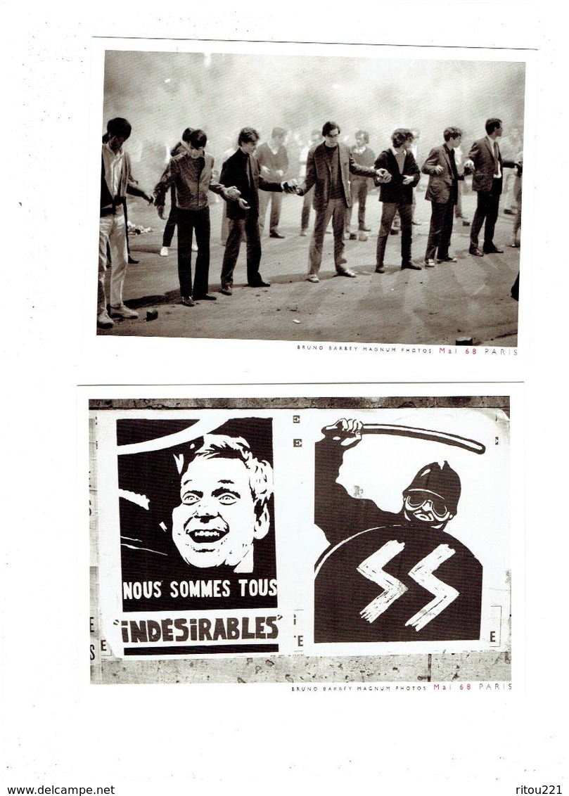 Grande Cpm Lot 4 - Daniel Cohn-Bendit - Henri Cartier Bresson Bruno Barbet Mai 1968 PARIS - Politique Affiches CAILLOU - Manifestazioni