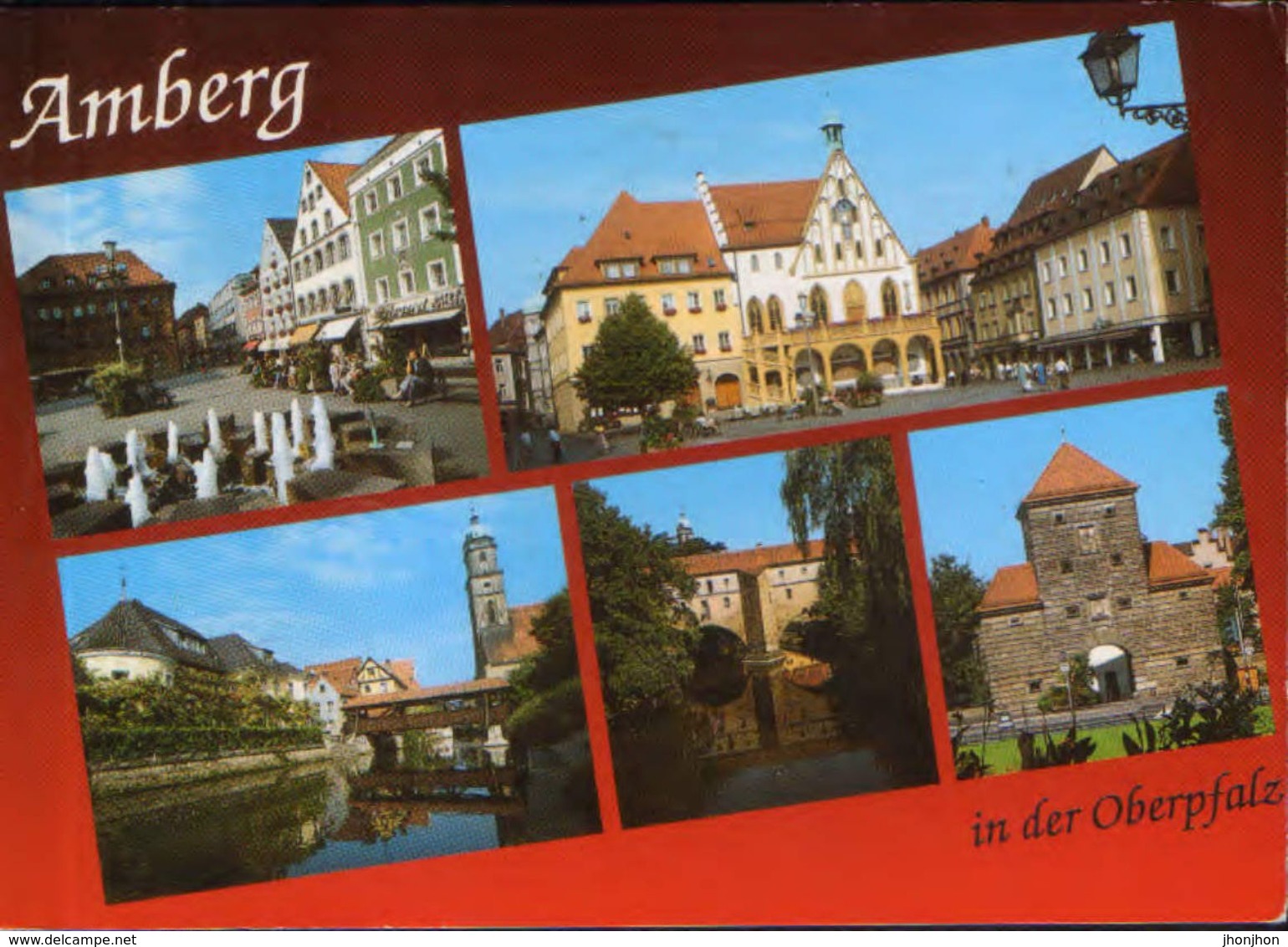 Germany - Postcard Written  - Amberg - Collage Of Images - 2/scan - Amberg