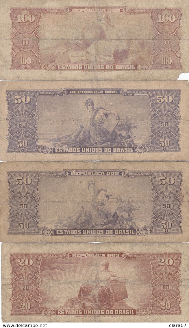 Lot De 24 Billets Du Brésil Banco Central Do BRASIL - Brésil