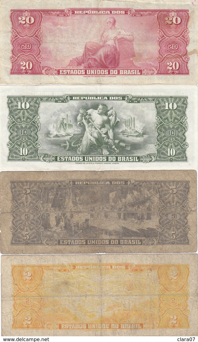 Lot De 24 Billets Du Brésil Banco Central Do BRASIL - Brésil