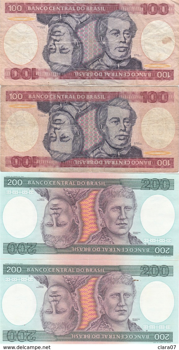 Lot de 24 Billets du Brésil Banco Central do BRASIL