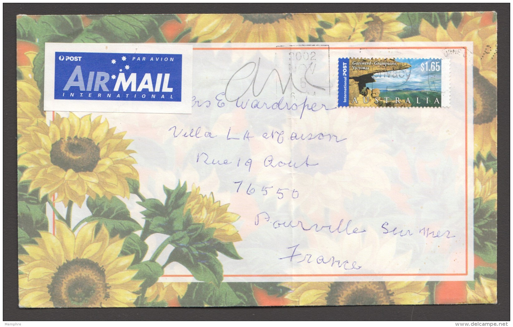 International Popst  Gariwerd - Grampions $1.65 On 2002 Letter To France - Brieven En Documenten