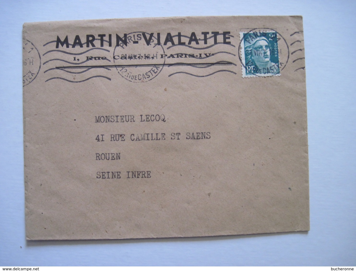 1947 MARTIN-VIALATTE PARIS IVe - 1921-1960: Période Moderne