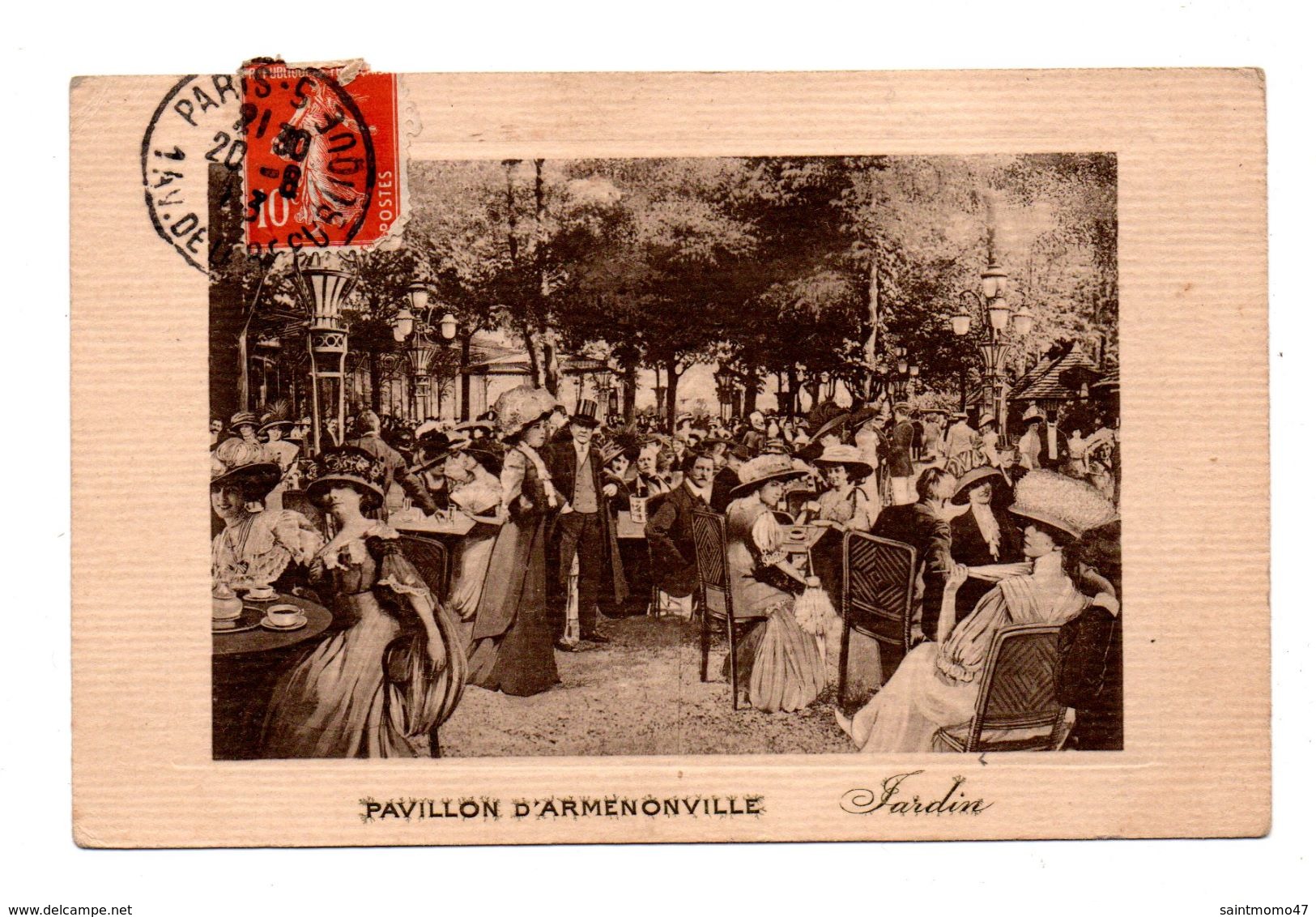 75 - PARIS . PAVILLON D'ARMENONVILLE . JARDIN - Réf. N°7912 - - Parcs, Jardins