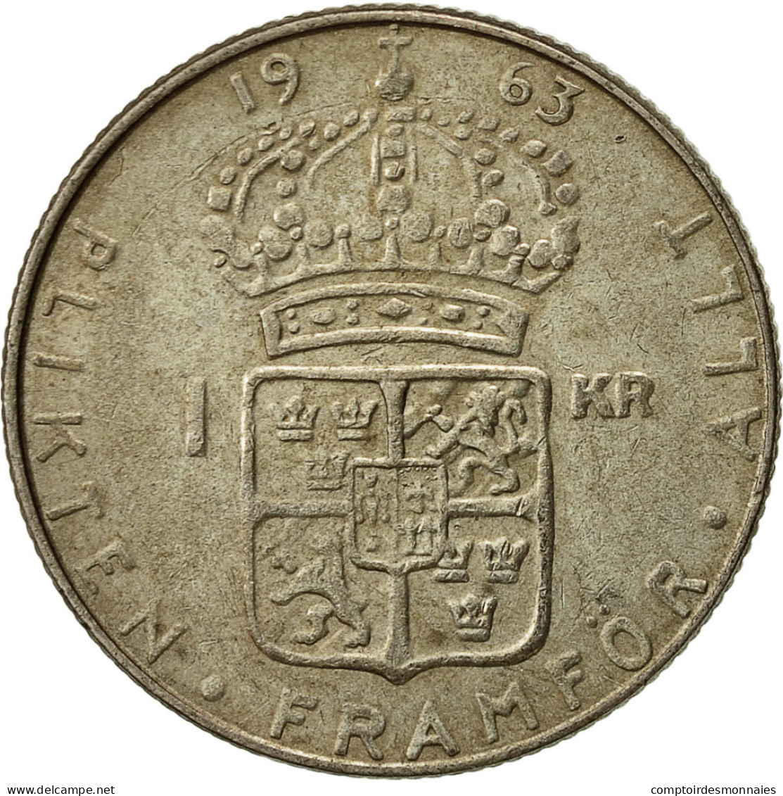 Suède, Gustaf VI, Krona, 1963, TTB+, Argent, KM:826 - Suède