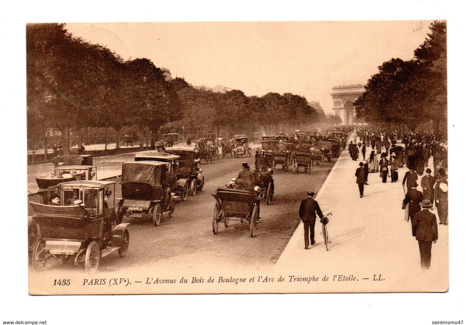 75 - PARIS . AVENUE DU BOIS DE BOULOGNE ET L'ARC DE TRIOMPHE DE L'ETOILE - Réf. N°7917 - - Autres & Non Classés