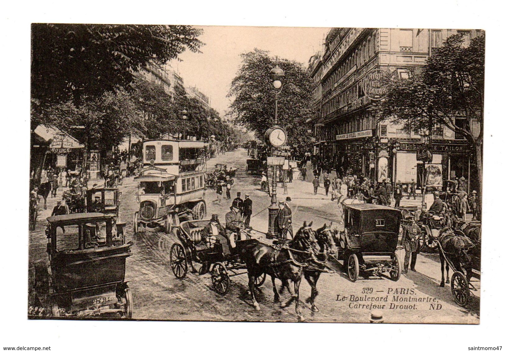 75 - PARIS .  LE BOULEVARD MONTMARTRE . CARREFOUR DROUOT - Réf. N°7930 - - Andere & Zonder Classificatie