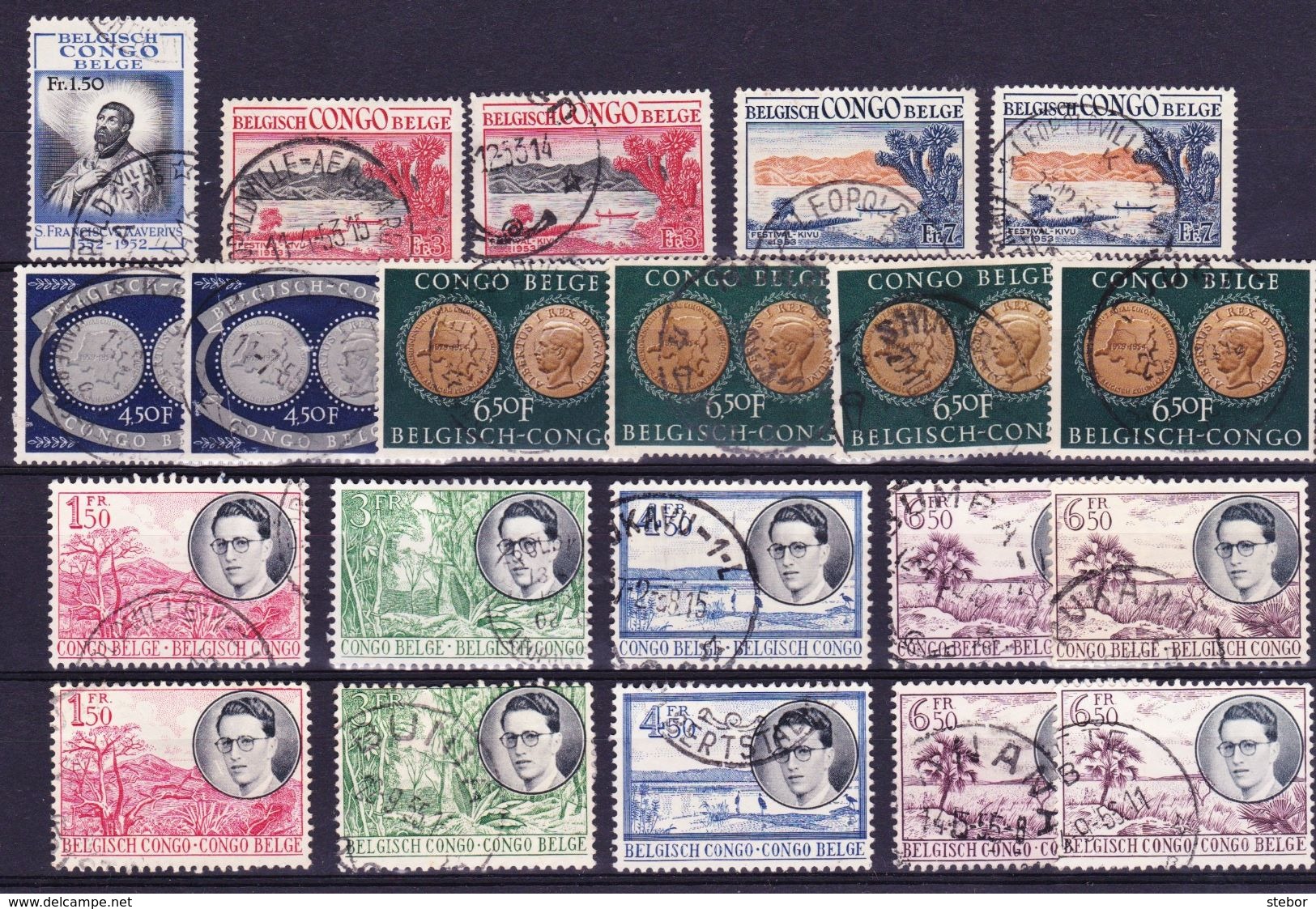 Belgisch Congo Kleine Verzameling Nr 324/36, Gestempeld, Zeer Mooi Lot K754,   KOOPJE, Bieden Vanaf 1.00 € - Collections (sans Albums)