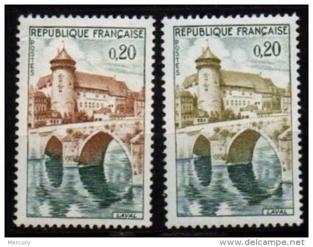 FRANCE - Laval - Brun-gris Et Vert Au Lieu De Brun Et Vert - Variété + Normal - Unused Stamps