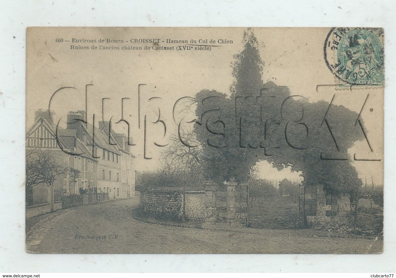 Canteleu (76) : La Rue Du Quartier Du Cul Du Chien Dans Le Hameau De Croisset En 1907 PF. - Canteleu
